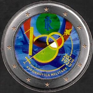 2023 Italia € 2 Aeronautica Seconda Versione Colore