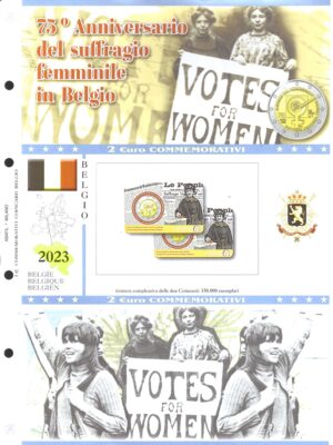 2023 Belgio € 2 Suffragio in Card Aggiornamento Abafil