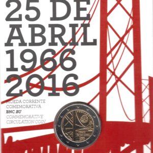 2016 Portogallo € 2 Ponte 25 Aprile in Card