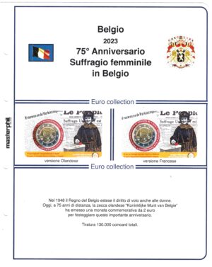 2023 Belgio € 2 Suffragio in Card Aggiornamento Masterphil