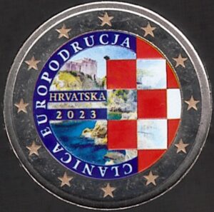 2023 Croazia € 2 Introduzione all'euro Colore