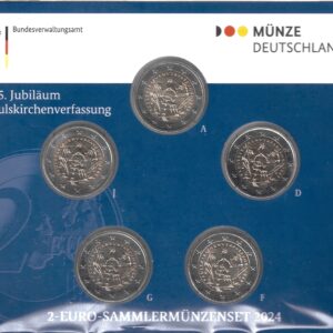 2024 Germania € 2 Costituzione 5 zecche Folder