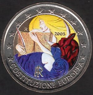 2005 Italia € 2 Costituzione Colore