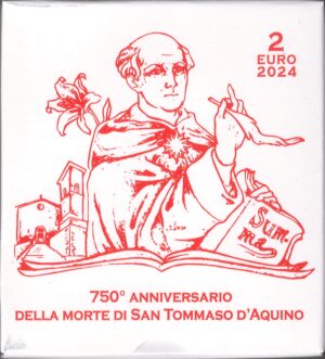 2024 Vaticano € 2 Tommaso D'Aquino Fondo Specchio