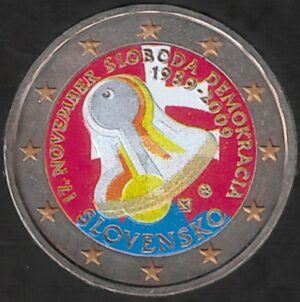 2009 Slovacchia € 2 Democrazia Colore