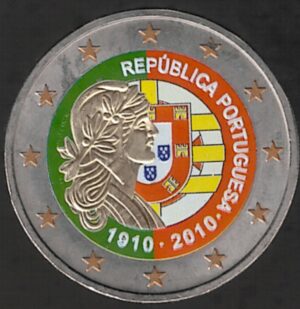 2010 Portogallo € 2 Repubblica Colore