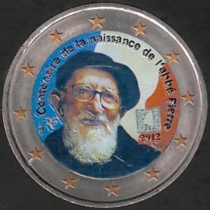 2012 Francia € 2 Abate Pierre Colore