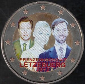 2012 Lussemburgo € 2 Matrimonio Colore