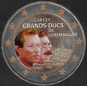 2012 Lussemburgo € 2 Guglielmo IV Colore