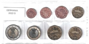 2022 Germania Serie annuale 8 valori sfusi zecca casuale