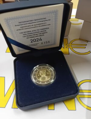 2024 Grecia 2€ Penelope Delta Cofanetto Fondo Specchio