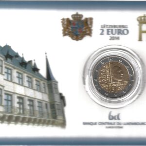 2014 Lussemburgo € 2 Indipendenza Card B.U.