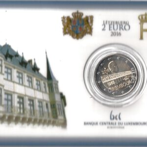 2016 Lussemburgo € 2 Ponte Charlotte Card B.U.