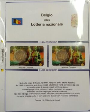 2025 Belgio € 2 Lotteria in Card Aggiornamento Masterphil