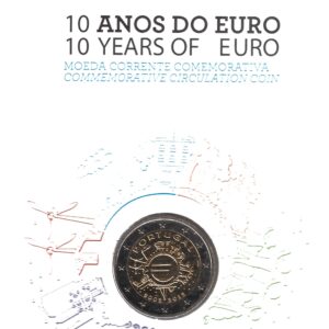 2012 Portogallo € 2 X° anno di circolazione monetaria in Card