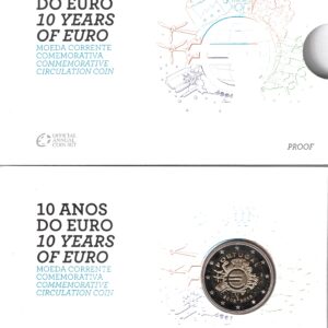 2012 Portogallo € 2 X° anno di circolazione monetaria Fondo specchio