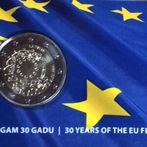 2015 Lettonia 2€ Bandiera europea in coincard