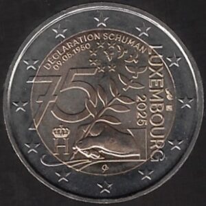 2025 Lussemburgo € 2 75° anniversario Dichiarazione Shuman