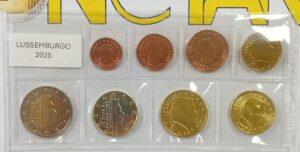 2025 Lussemburgo Serie annuale 8 valori sfusi