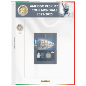 2025 Italia € 2 Coin card Vespucci Aggiornamento Abafil