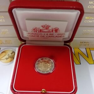 2025 Monaco € 2 Carladès in cofanetto fondo specchio