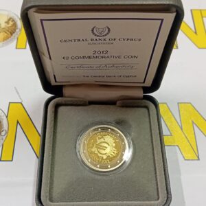 2012 Cipro € 2 X° Anniversario Euro Fondo Specchio - Proof