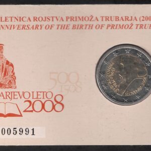 2008 Slovenia € 2 Trubar Card