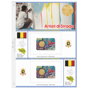 2025 Belgio € 2,50 Street Art in Card Aggiornamento Abafil doppia lingua