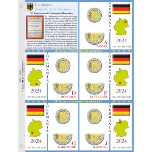 2024. Germania € 2 Costituzione 5 Zecche Aggiornamento Abafil