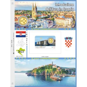 2023 Croazia € 2 Introduzione dell'Euro in card Aggiornamento Abafil