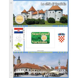 2024 Croazia € 2 Città di Varazdin Aggiornamento in Card Abafil