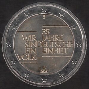 2025 Germania € 2 35° anniversario della riunificazione zecca casuale